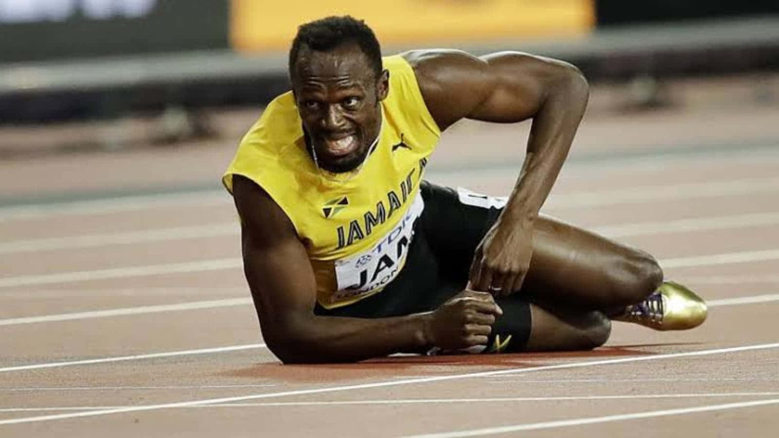 Usain Bolt On The Ground Wallpaper