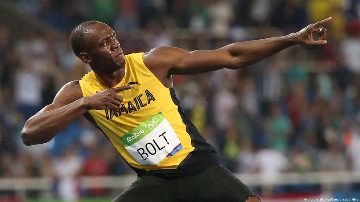 Fondode Pantalla: Usain Bolt Haciendo Una Pose Fondo de pantalla