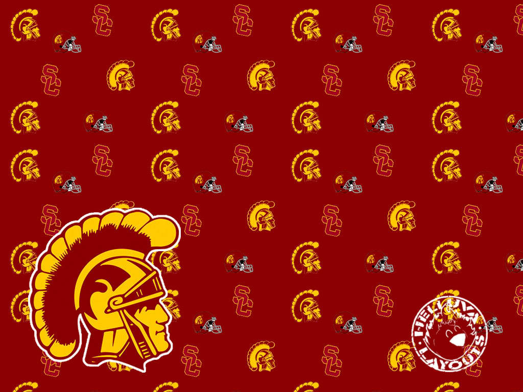 USC Football Hjelm Logo Mønster Væg Tapet Wallpaper
