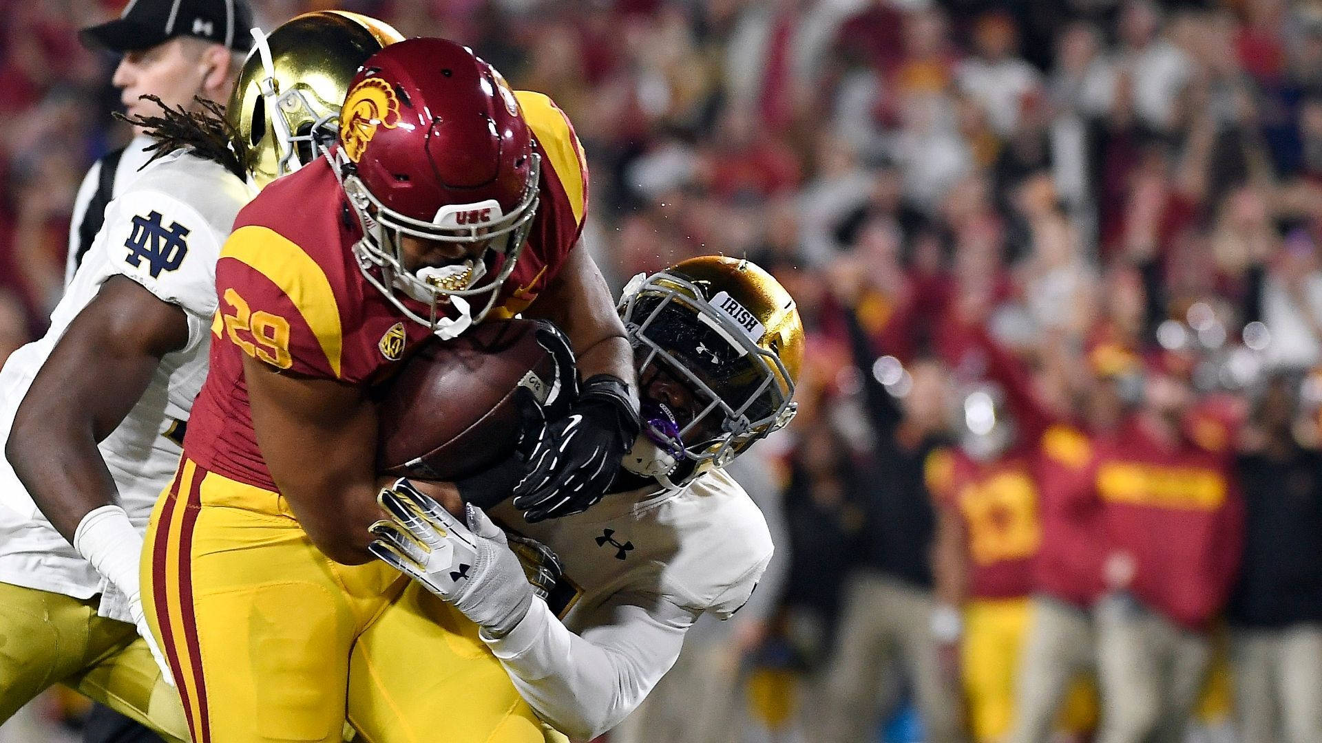 Usc Football Player Tackled