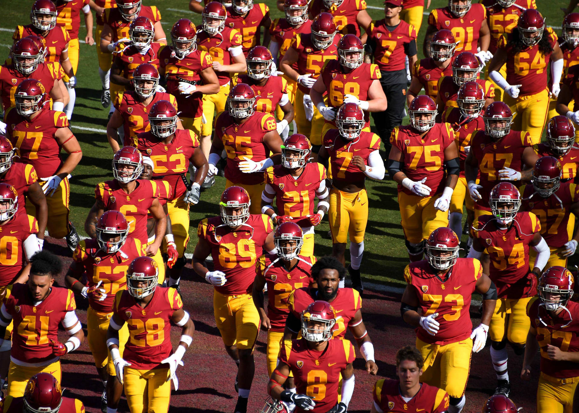 USC Football Trojans All Players Wallpaper