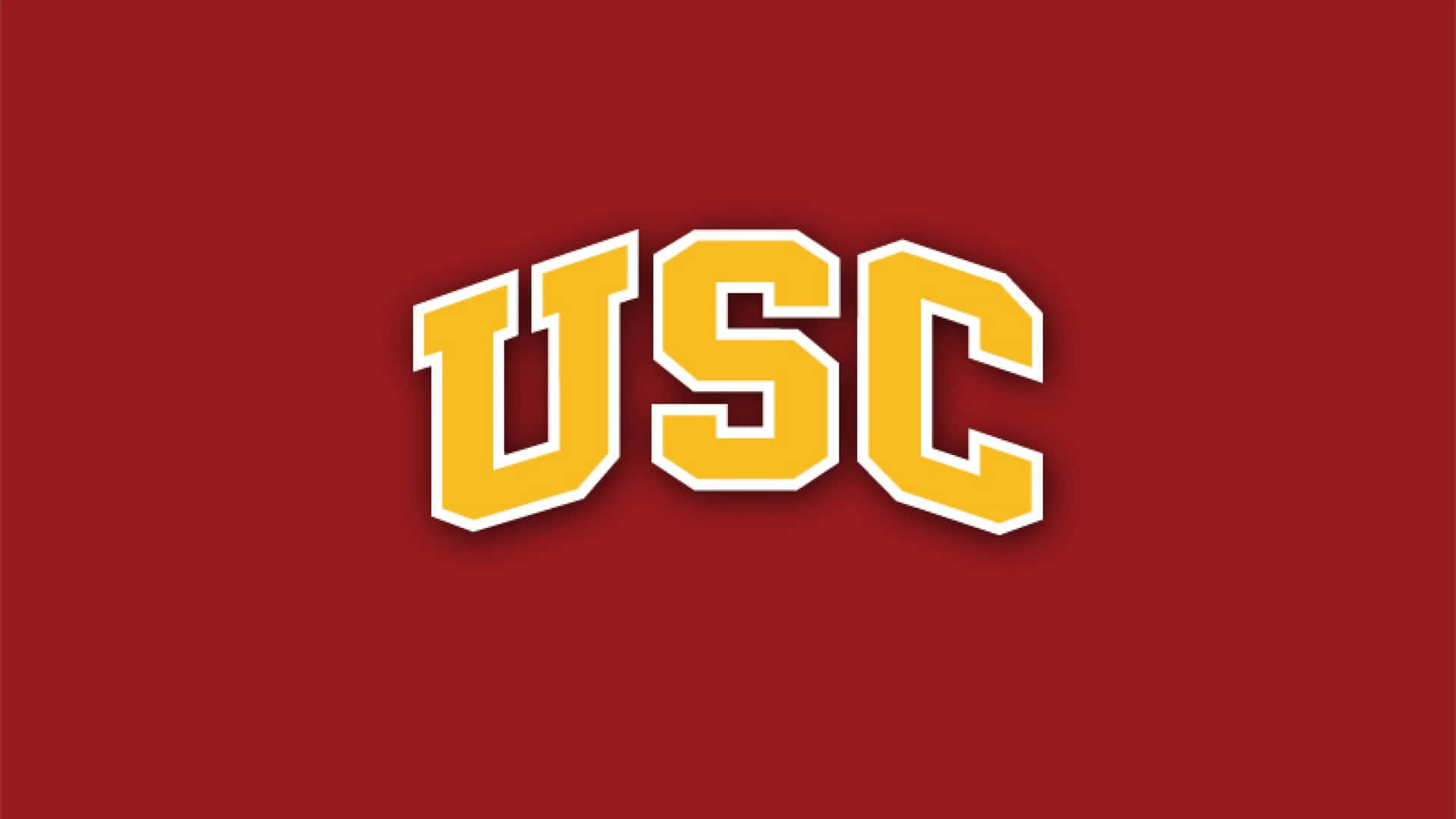 Usc Logo On A Red Background Wallpaper