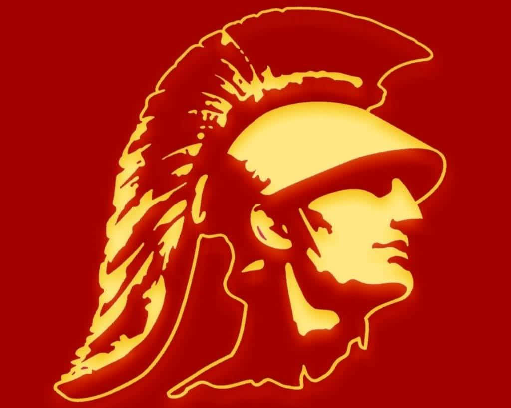Usc Trojans Tommy Trojan Warrior Logo-tapet: Usc Trojans Tommy Trojan Warrior Logo-tapet Wallpaper