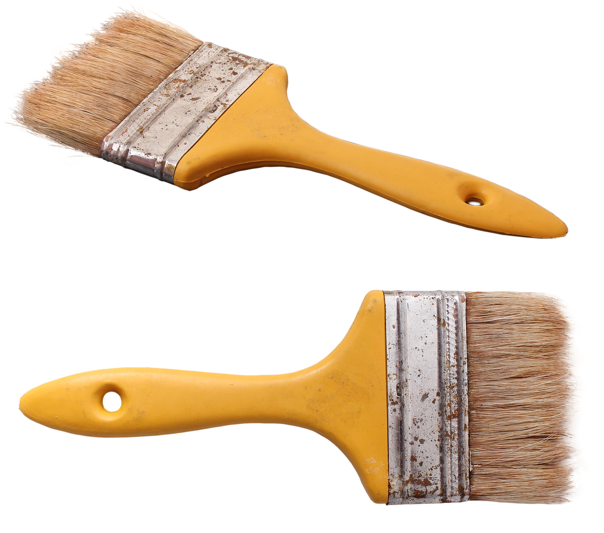 Download Used Paintbrushes Isolatedon Background