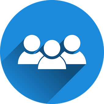 User Group Icon Blue Background PNG