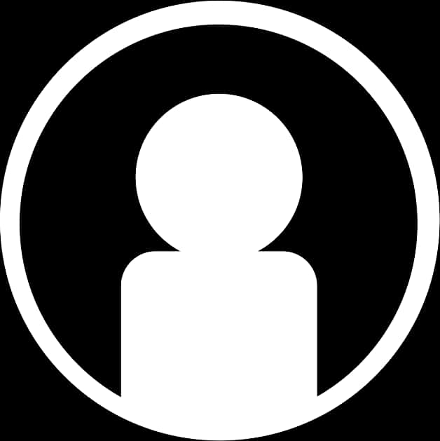 User Icon Blackand White Circle PNG