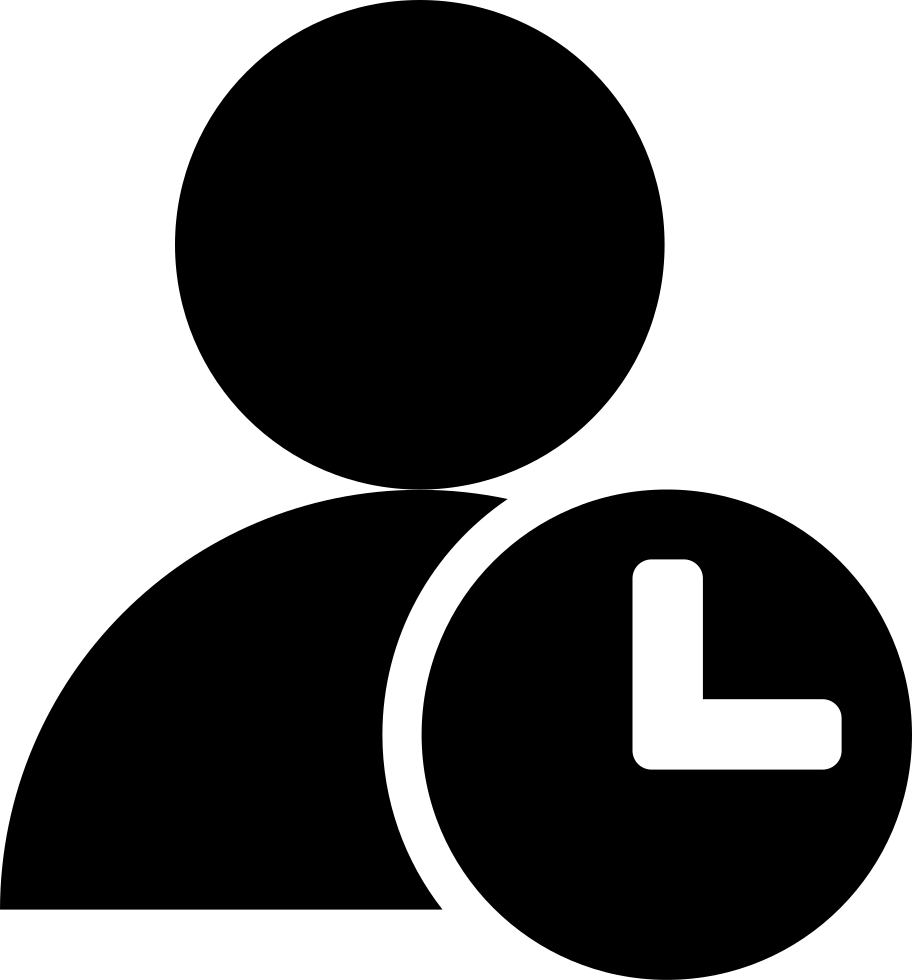 User Icon With Clock PNG