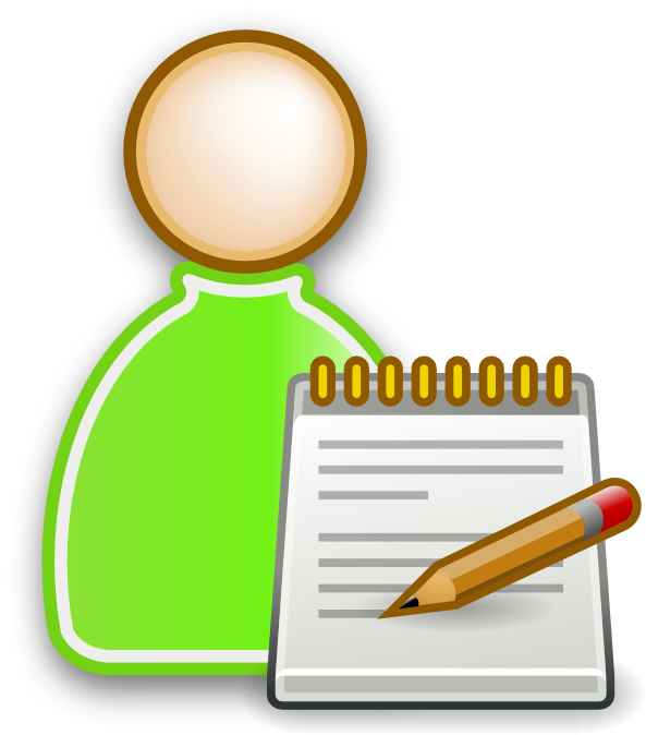 User Iconwith Notepadand Pencil PNG