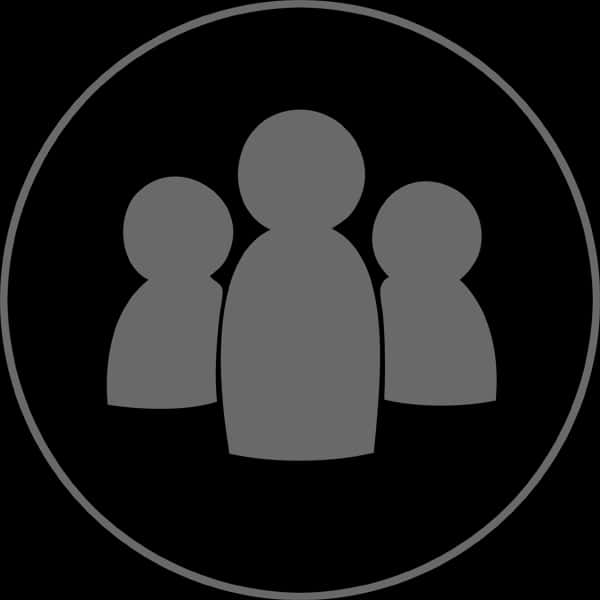 User Profile Icon Black Background PNG