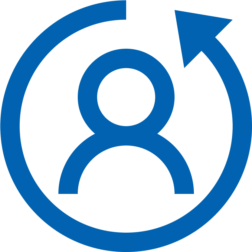 User Profile Icon Blue Arrow PNG