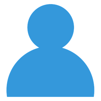 User Profile Icon Blue Background PNG