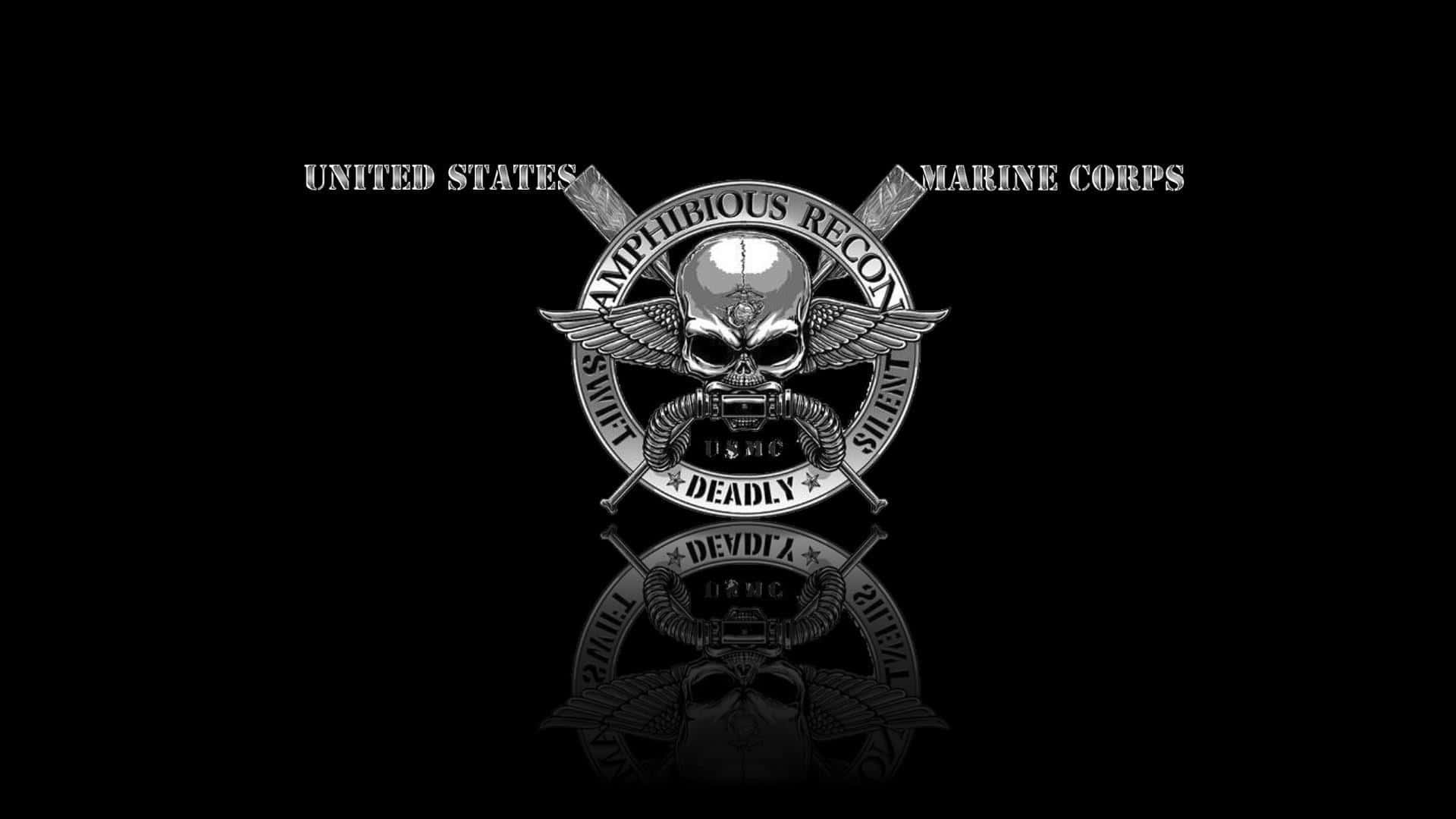 Logotipomilitar Del Cuerpo De Marines De Los Estados Unidos (usmc) Fondo de pantalla