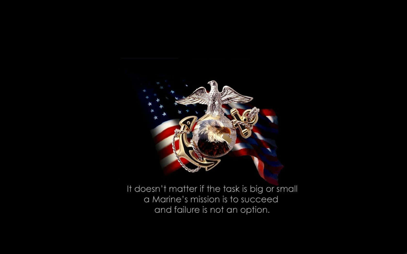 Vis din støtte til USMC iført USMC logo baggrundsbillede. Wallpaper