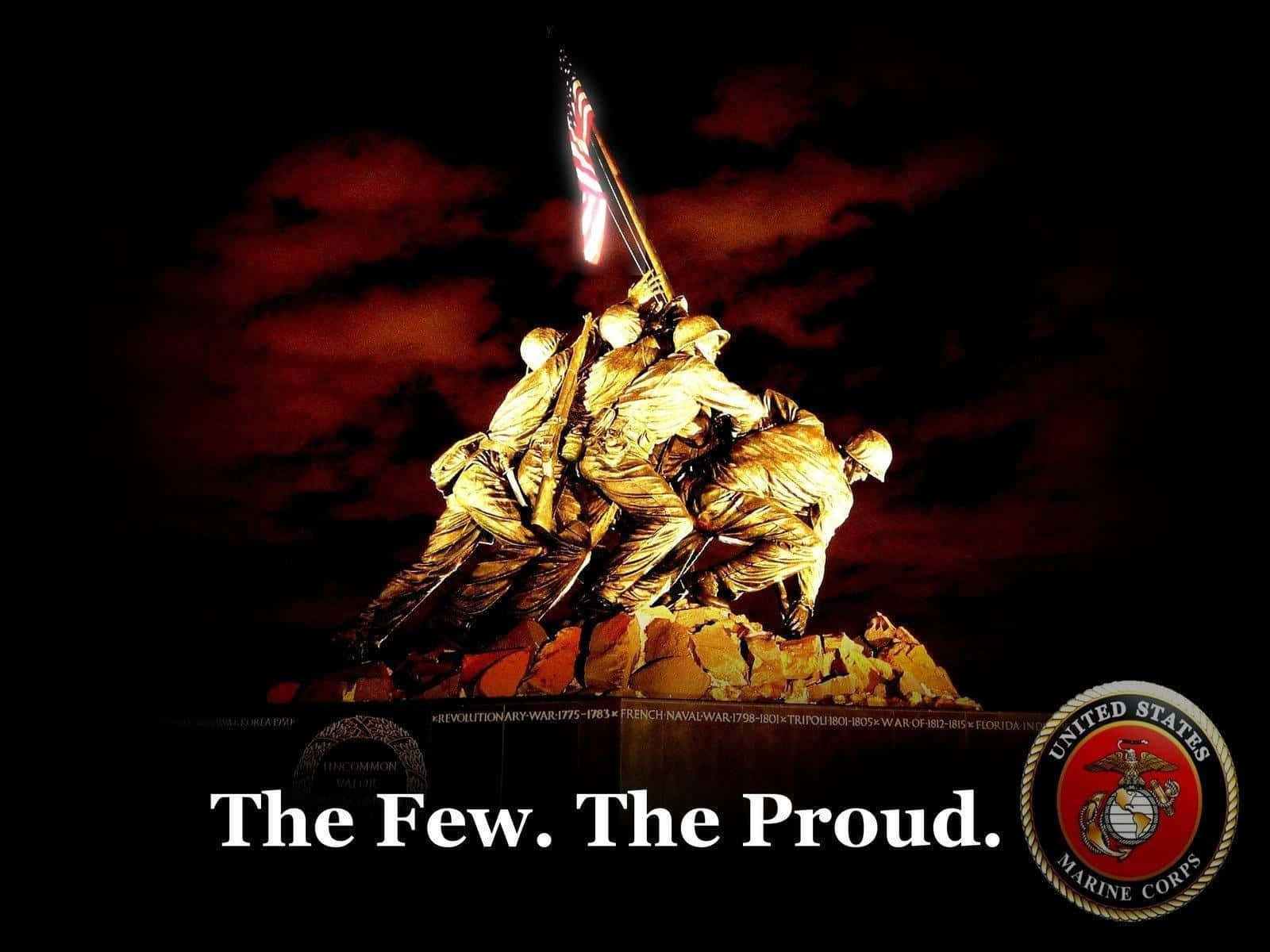 Logodel Cuerpo De Marines De Los Estados Unidos Con Orgullo. Fondo de pantalla
