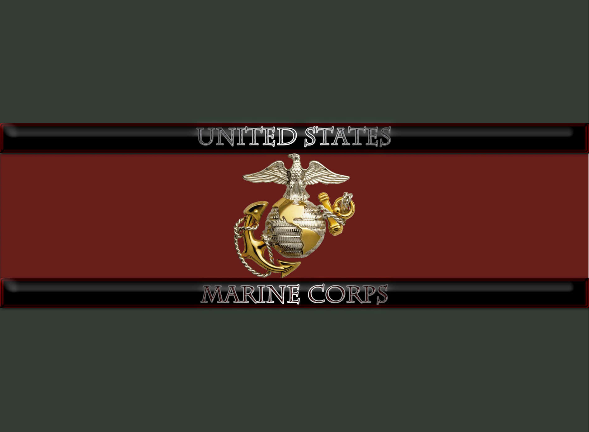 U.S. Marines give a salute to their colors as they stand tall in formation. Wallpaper