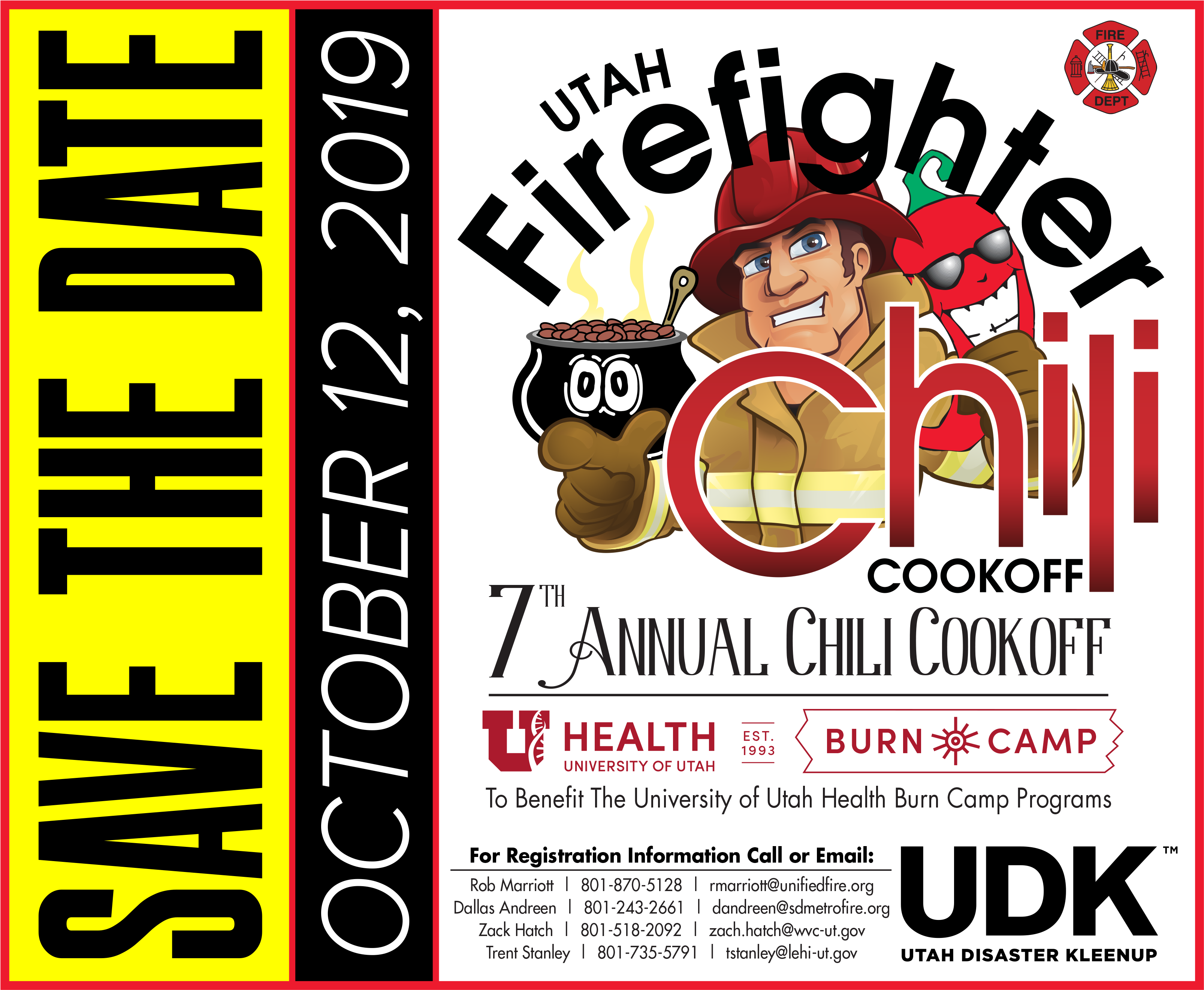 Utah Firefighter Chili Cookoff Poster2019 PNG