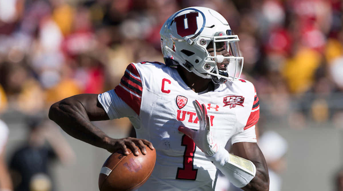 Utah Fotballspiller Quarterback Handling Bakgrunnsbildet