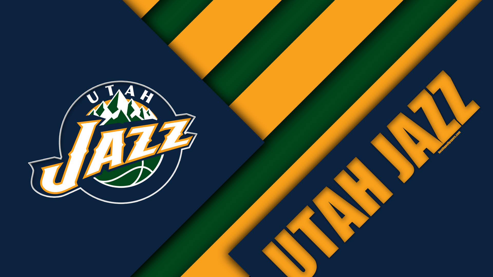 Utah Jazz Digital Name Logo Wallpaper