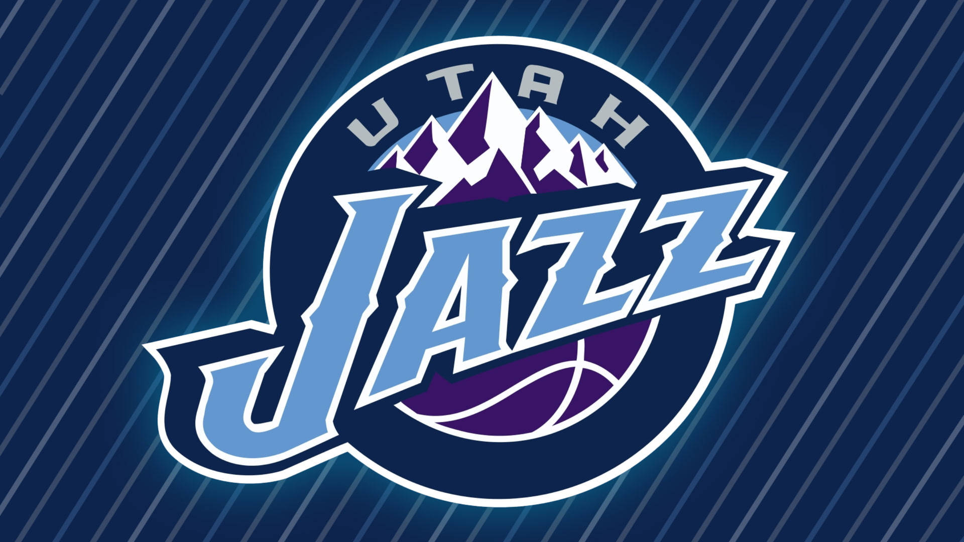 Utah Jazz In Blue Stripes Wallpaper