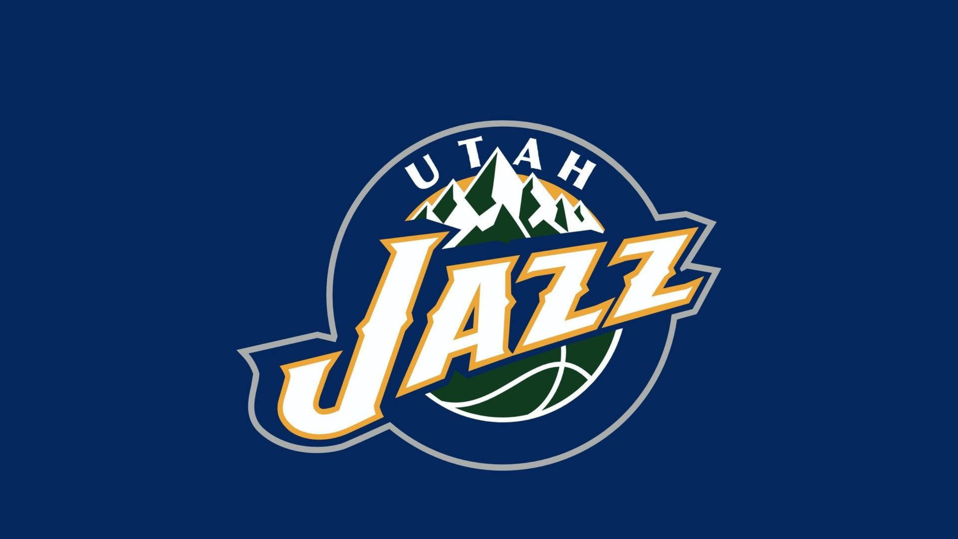Utah Jazz Logo In Blue Wallpaper