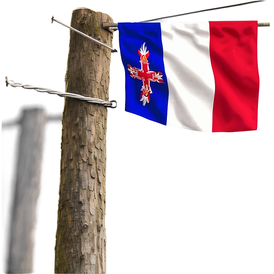 Utility Pole With Flags Png 06262024 PNG