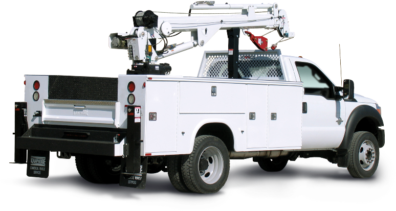 Utility_ Bucket_ Truck_ Side_ View.png PNG