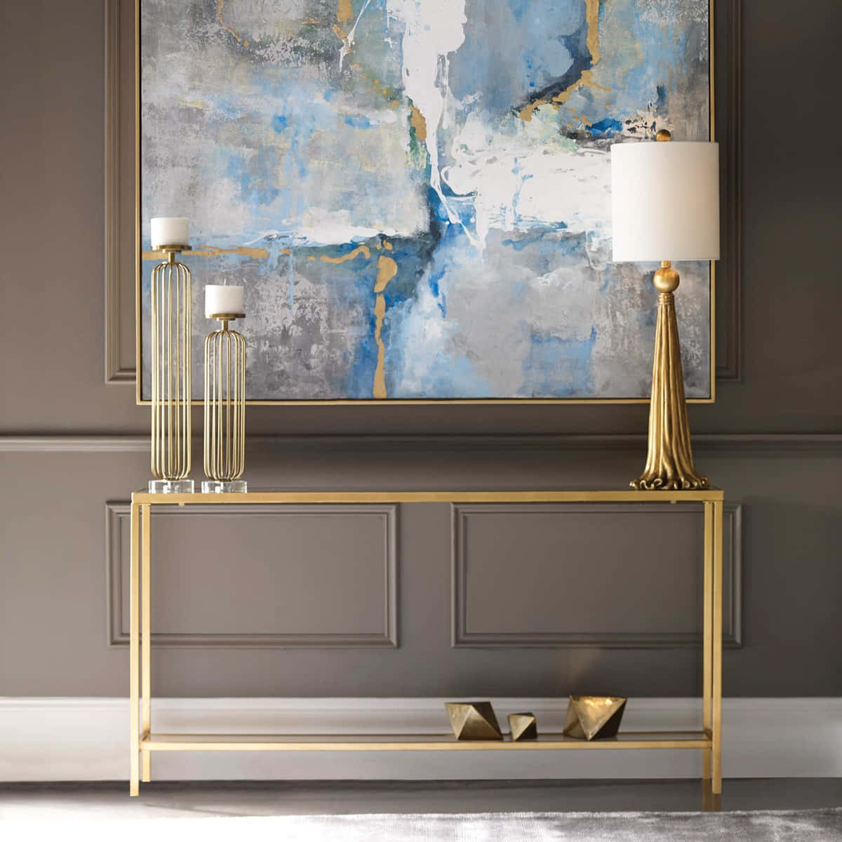 Uttermost Hayley Gold Console Table 24685 Wallpaper
