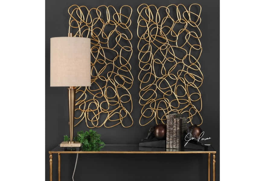 Uttermost In The Loop Gold Wall Art 04124 Wallpaper