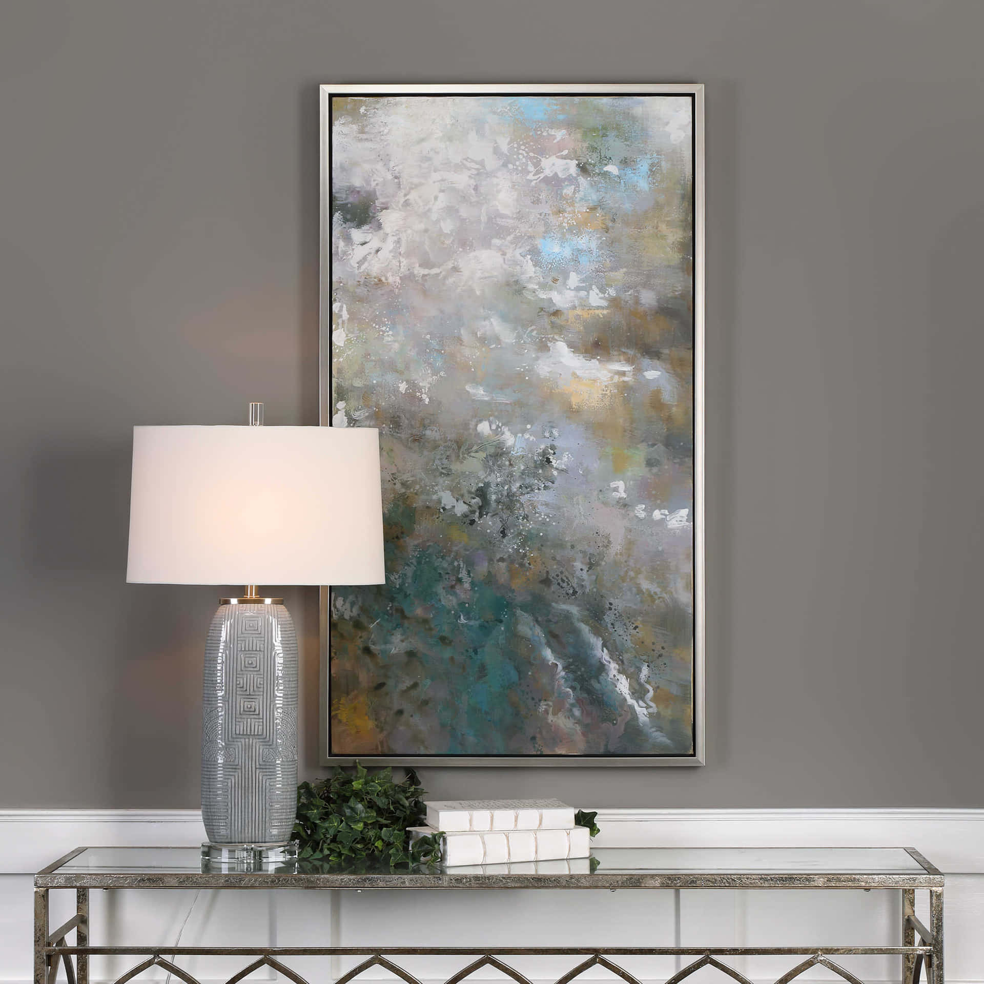 Uttermost Roaring Thunder Hand Painted Canvas Wallpaper