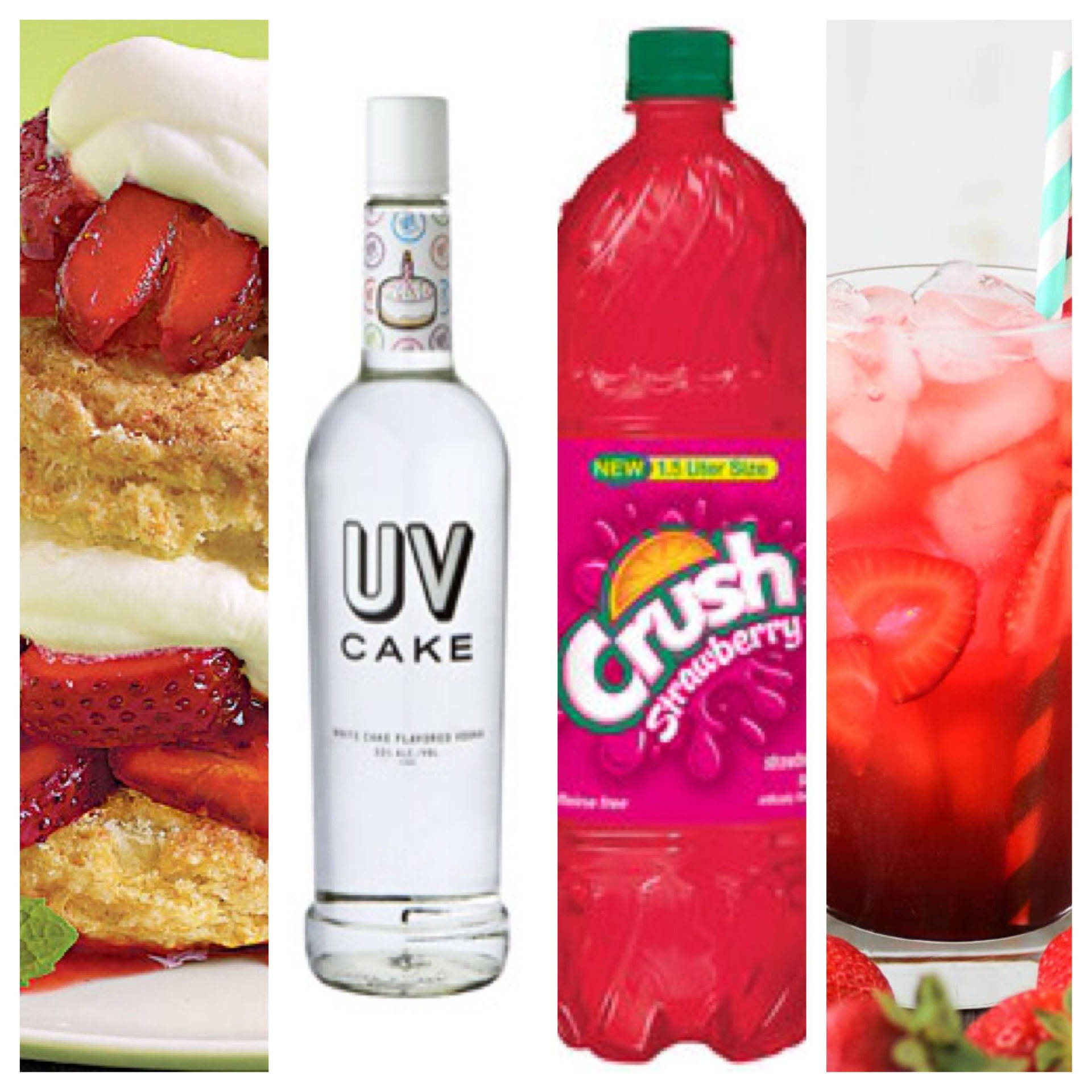 Uv Vodka Cake And Crush Strawberry Wallpaper