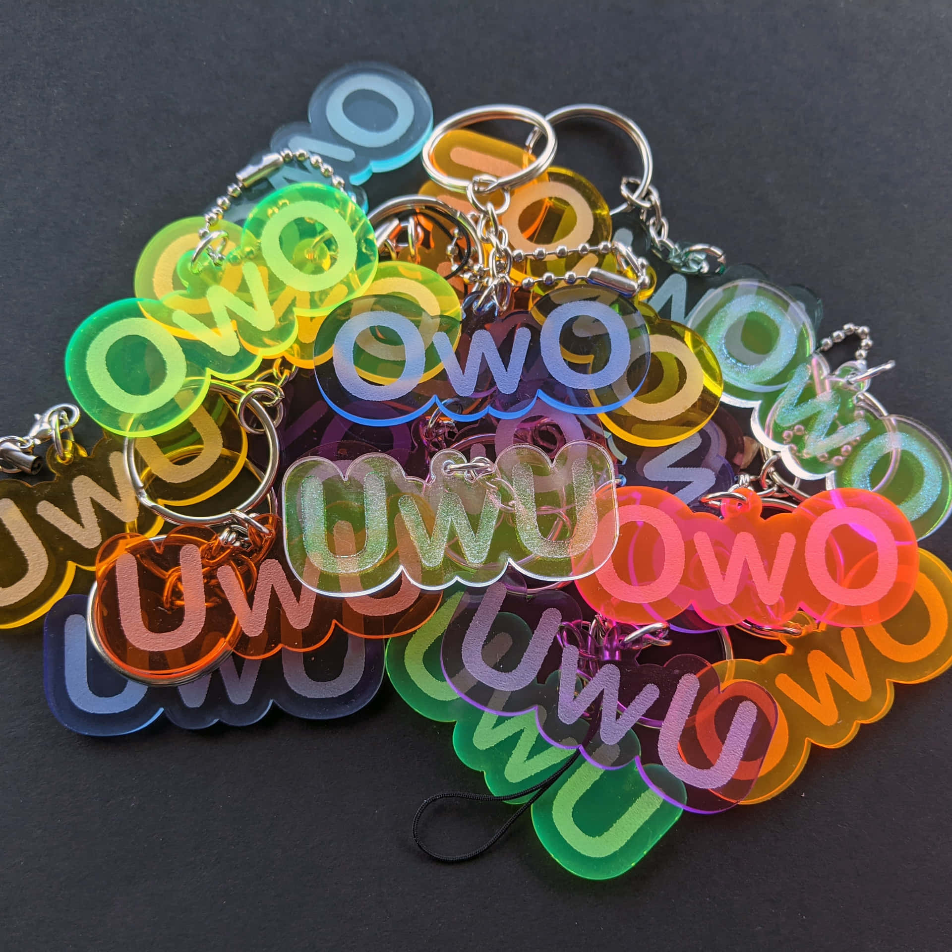 A Bunch Of Colorful Keychains Wallpaper