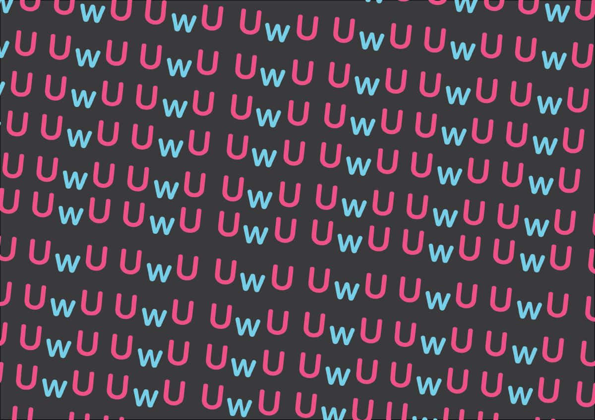 A Pattern With The Letters U And W Wallpaper