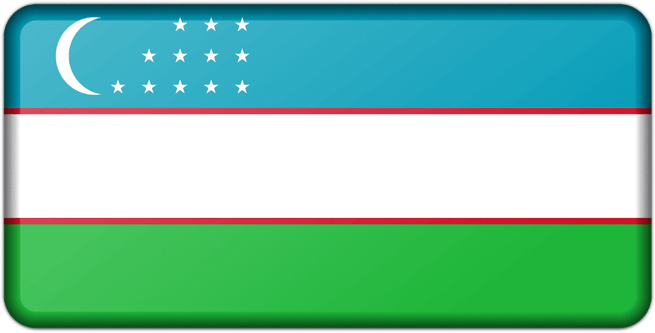 Uzbekistan Flag Graphic Design PNG