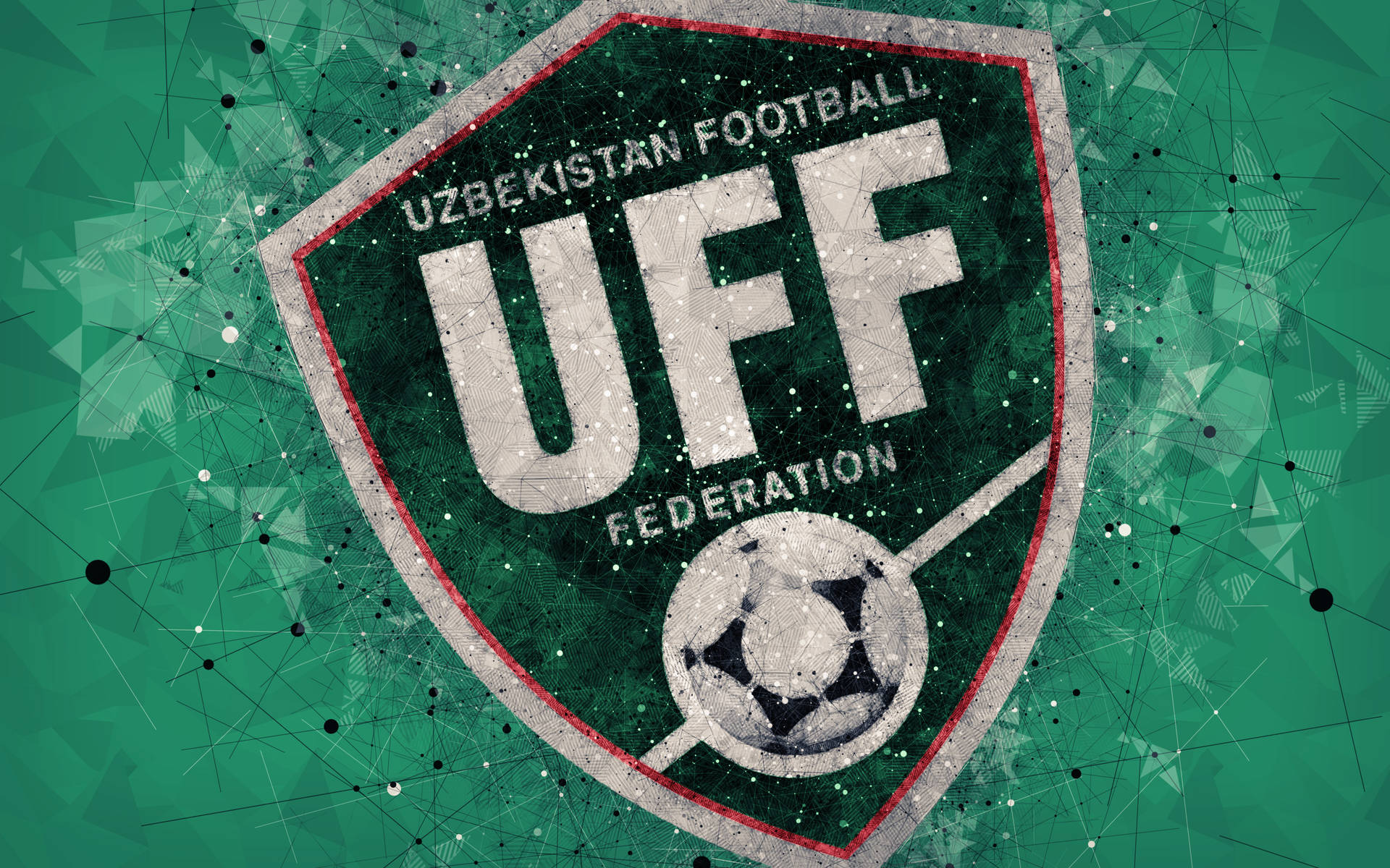 Uzbekistan Football Federation Geometric Logo Wallpaper