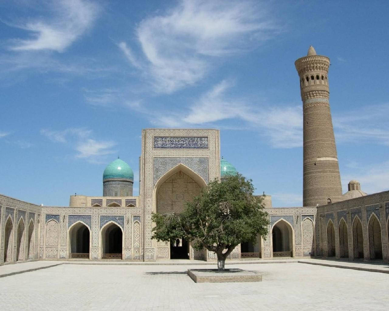 Minaretede Kalyan Complex De Uzbekistán. Fondo de pantalla