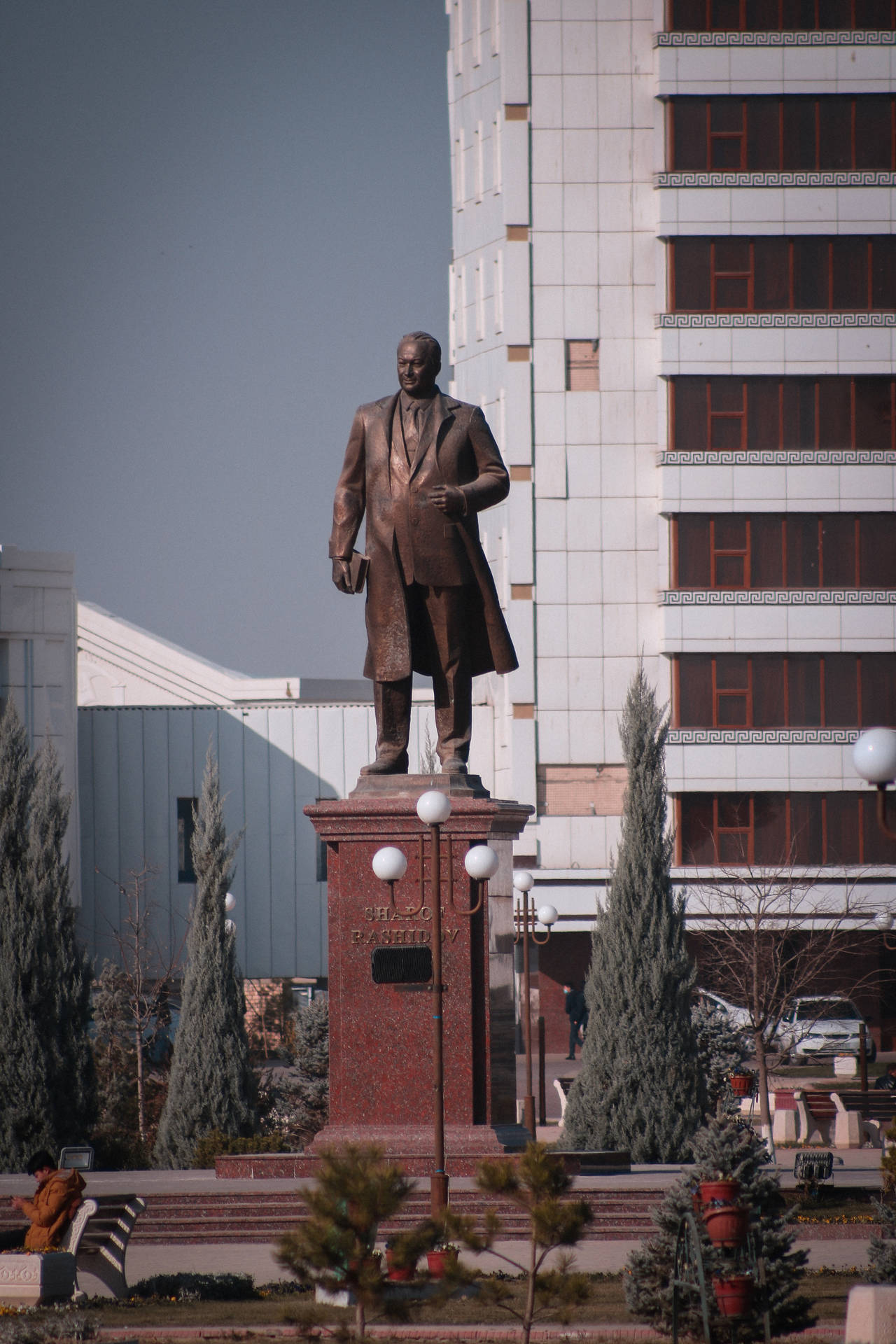 Uzbekistan Sharof Rashidov Statue standard tapet Wallpaper
