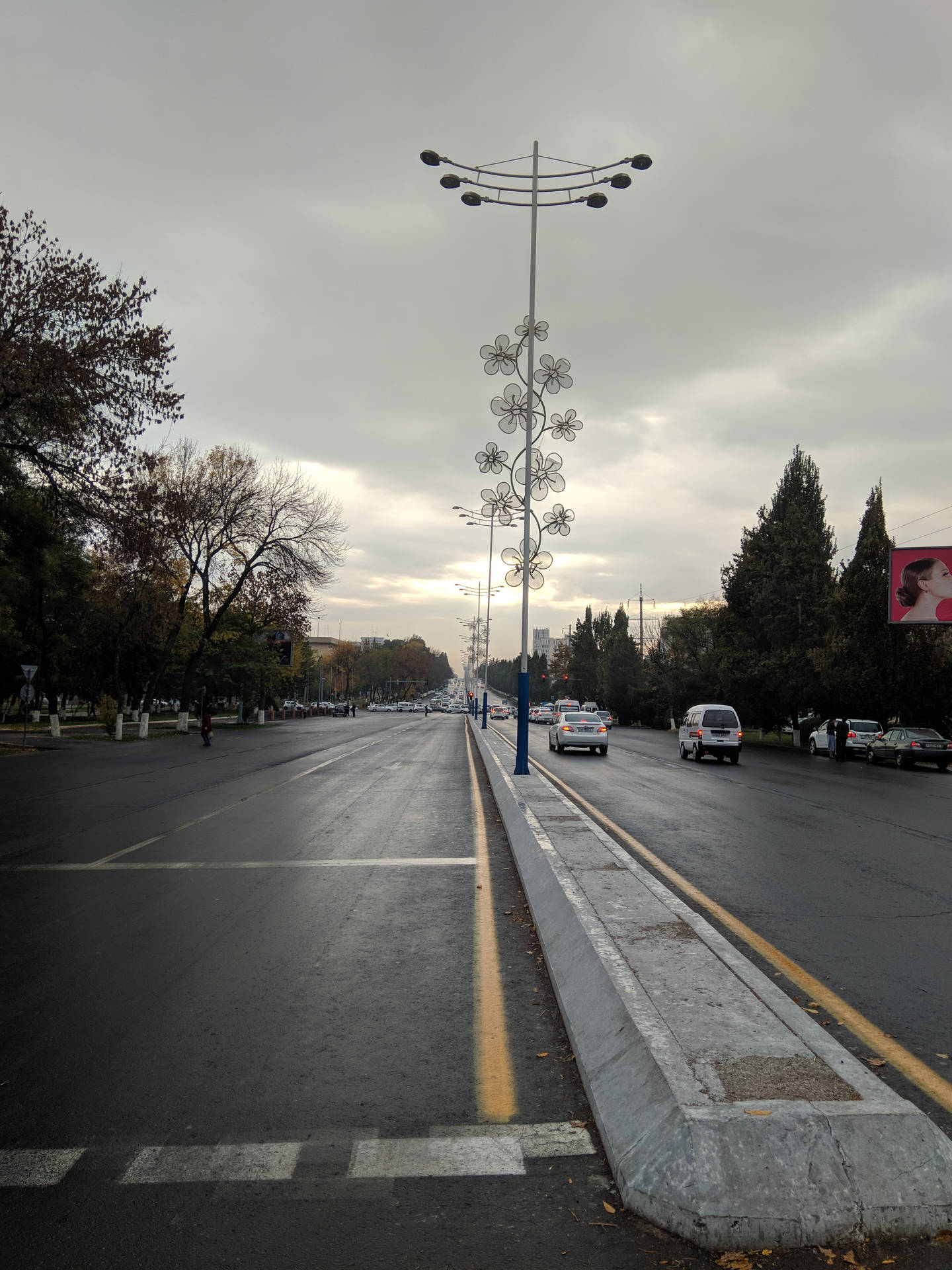 Uzbekistan Tashkent Gloomy Road Wallpaper