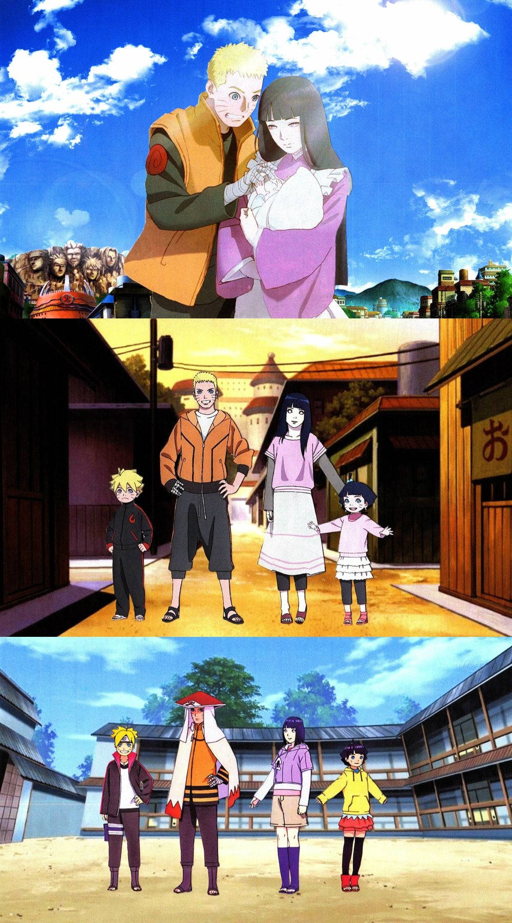 Collage Della Famiglia Del Clan Uzumaki Sfondo