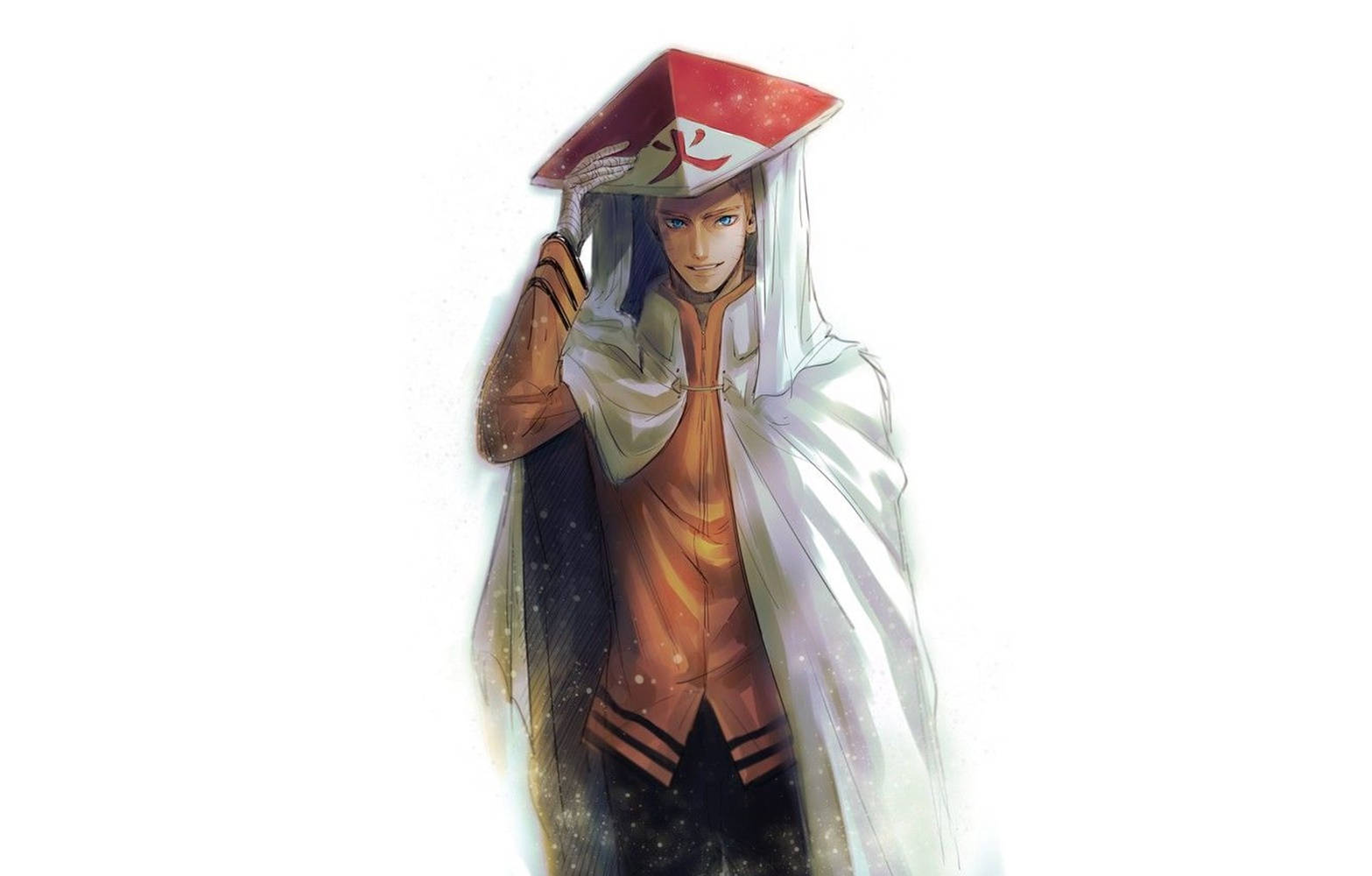 Uzumaki Naruto Hokage Cloak And Headdress Background