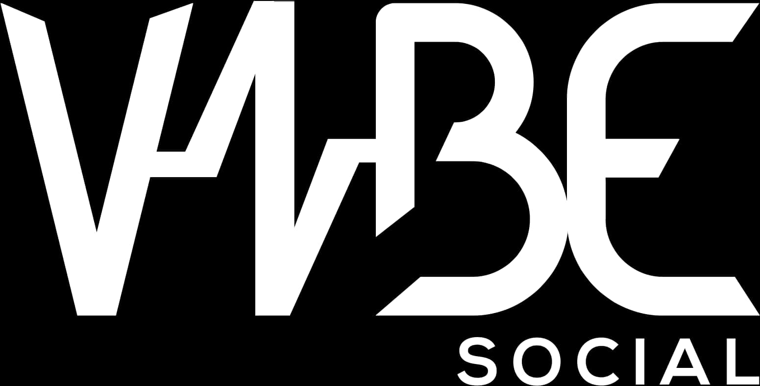 V I B E_ Social_ Logo_ Black_and_ White PNG