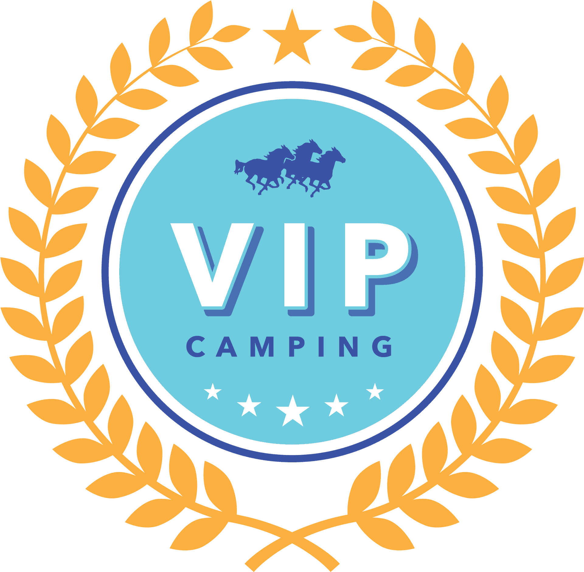 V I P Camping Logo Design PNG