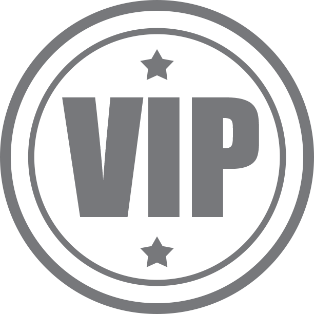 V I P Emblem Blue Background PNG