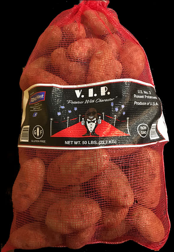 V I P Russet Potatoes50lbs Bag PNG