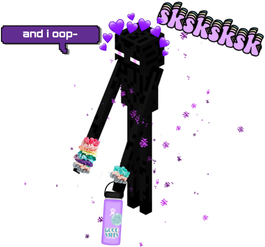 V S C O Enderman Minecraft Meme PNG