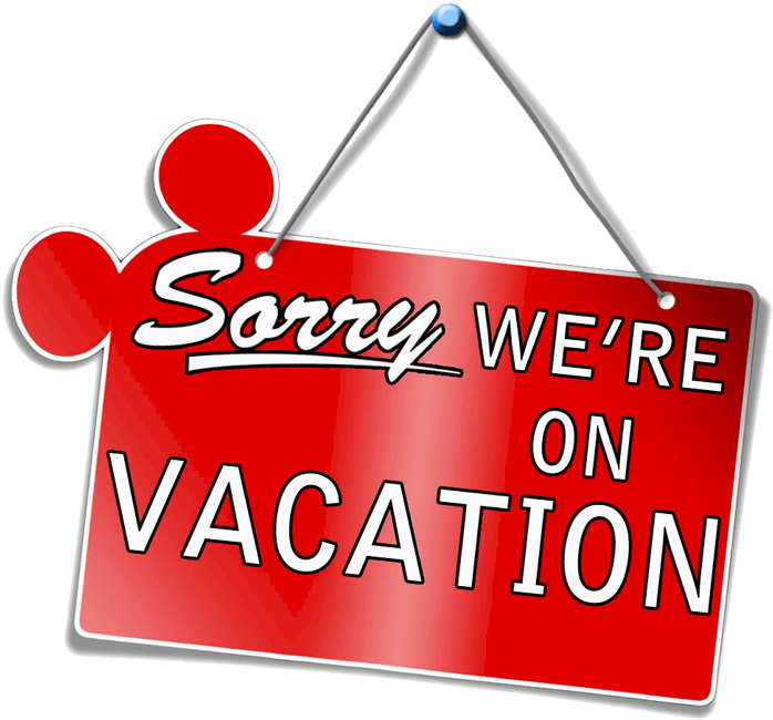Vacation Notice Sign PNG
