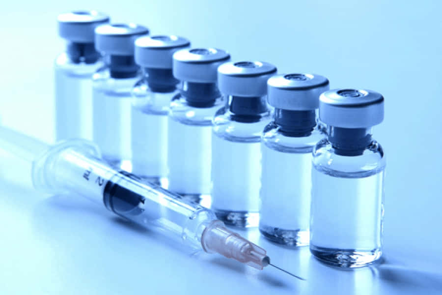 Fialedi Vetro Per Vaccini Laboratorio Sfondo