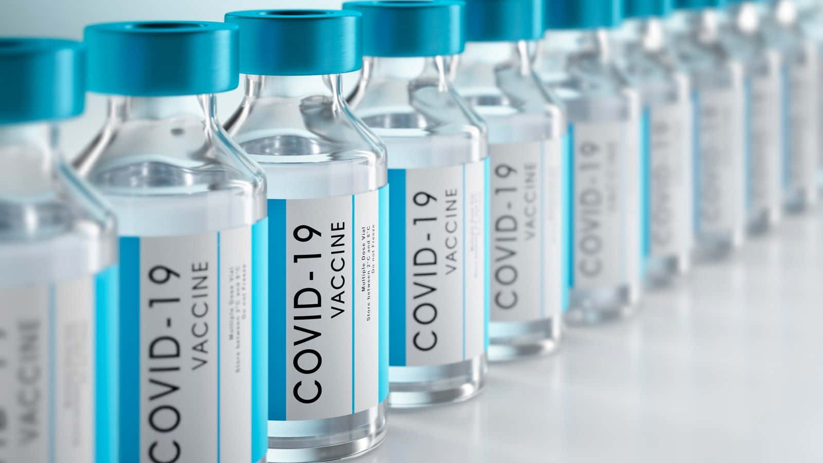 Imagende Una Botella De Vacuna Azul