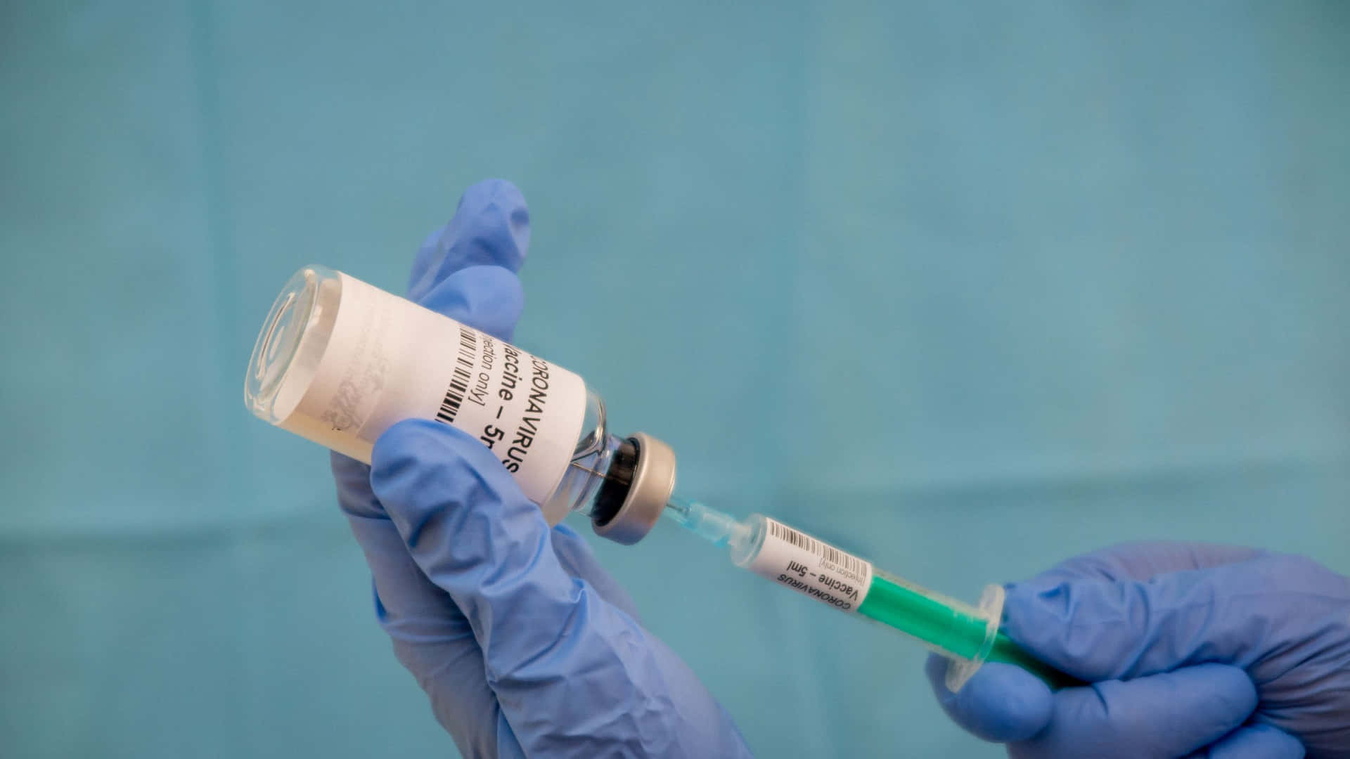 Close-Up Image of a Vaccine Shot Preparation