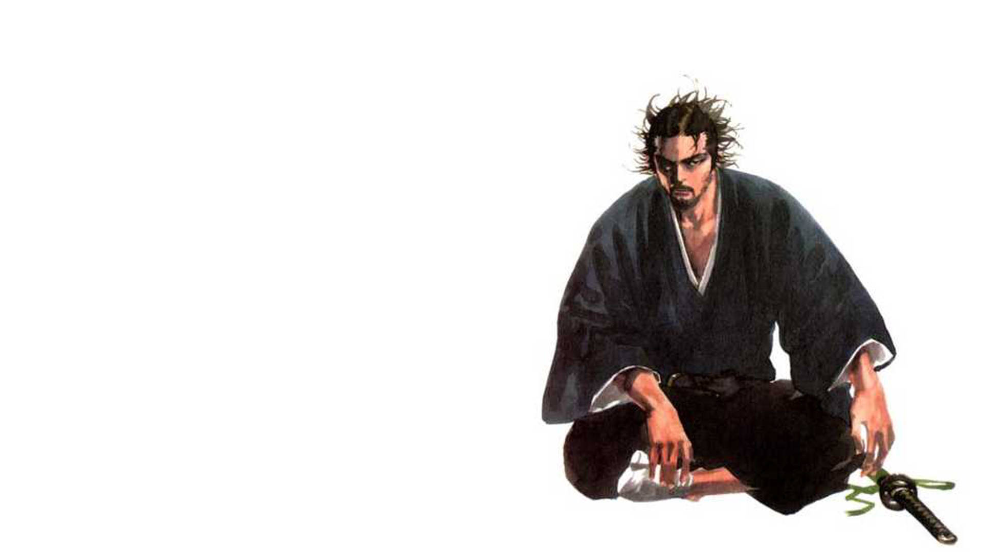 Vagabond Musashi Seated Background