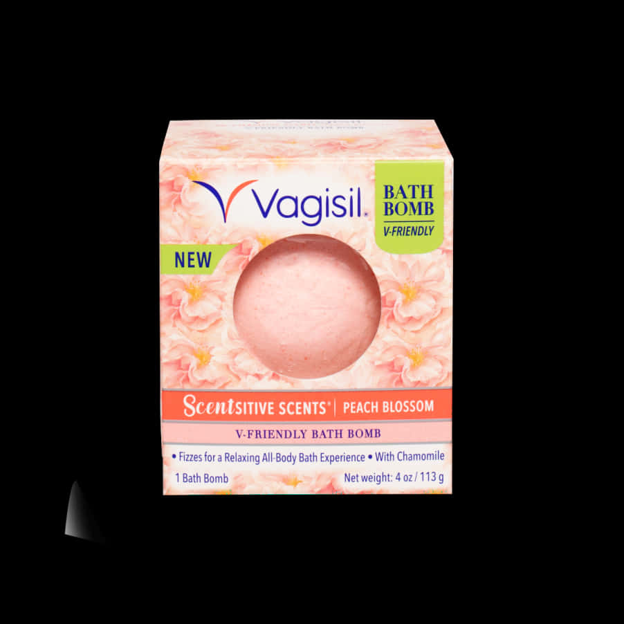 Vagisil Peach Blossom Bath Bomb Product PNG